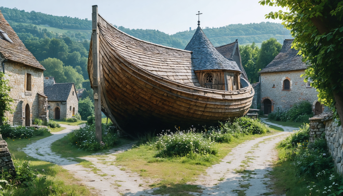 découvrez dans ce village de 510 habitants une église unique du xie siècle, remarquable par sa charpente en forme de coque de bateau renversée, un trésor architectural à ne pas manquer.