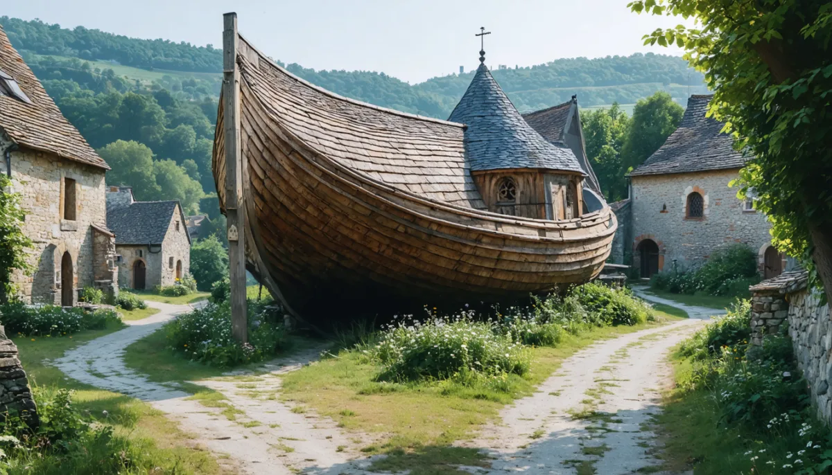 découvrez dans ce village de 510 habitants une église unique du xie siècle, remarquable par sa charpente en forme de coque de bateau renversée, un trésor architectural à ne pas manquer.
