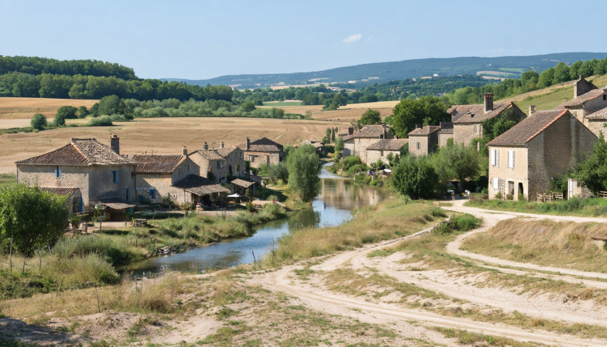 explorez le seul village français s'étendant sur 18 km² sans aucun cours d’eau, une curiosité géographique unique à découvrir.