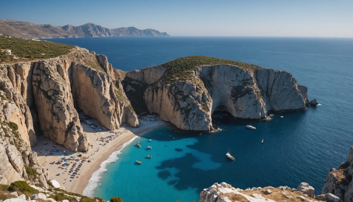 Une île grecque de 105 km² dévoile 89 km de côtes bordées de rochers géants impressionnants