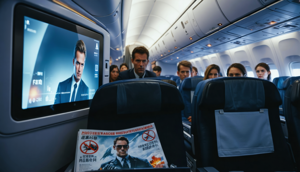 une compagnie aérienne interdit la diffusion d'un film d'action avec jason statham à bord, suscitant surprise et débats parmi les passagers.