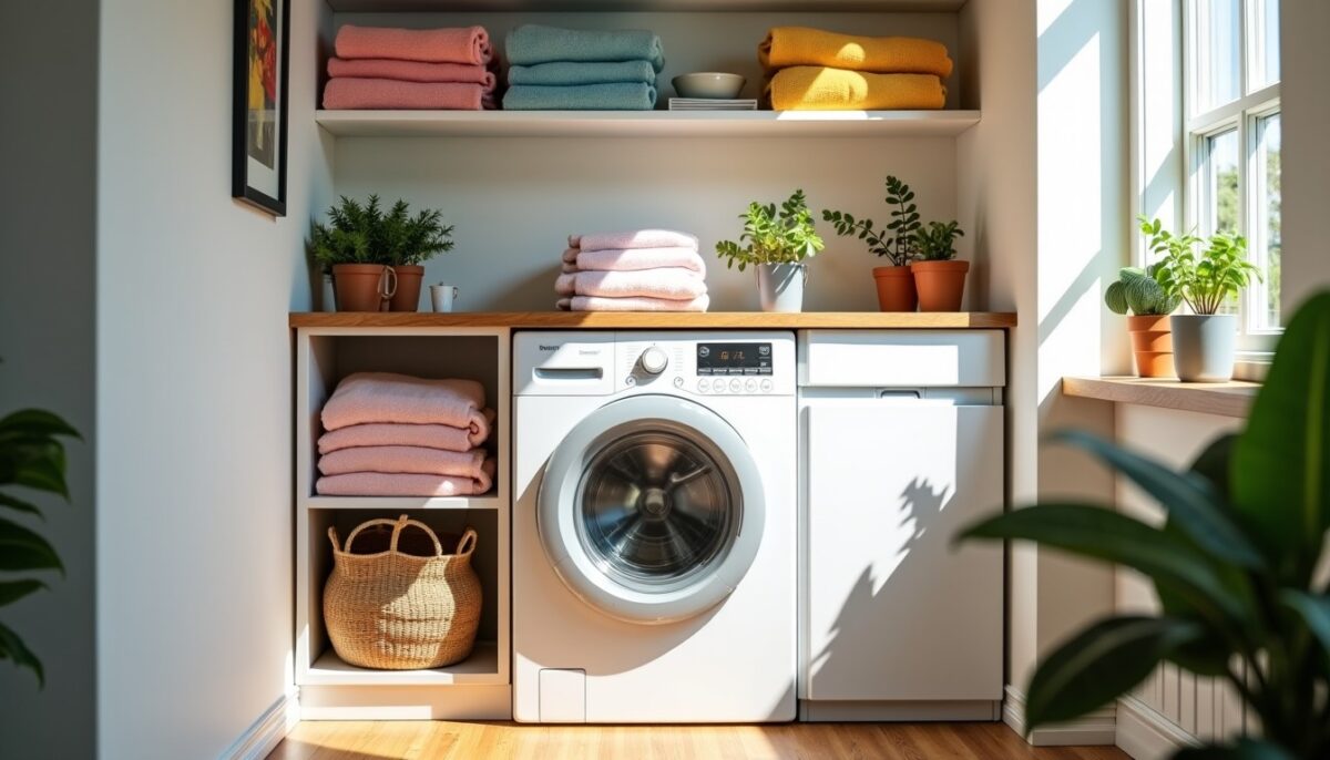 Astuces ingénieuses pour aménager un coin buanderie discret sans disposer d'une pièce dédiée